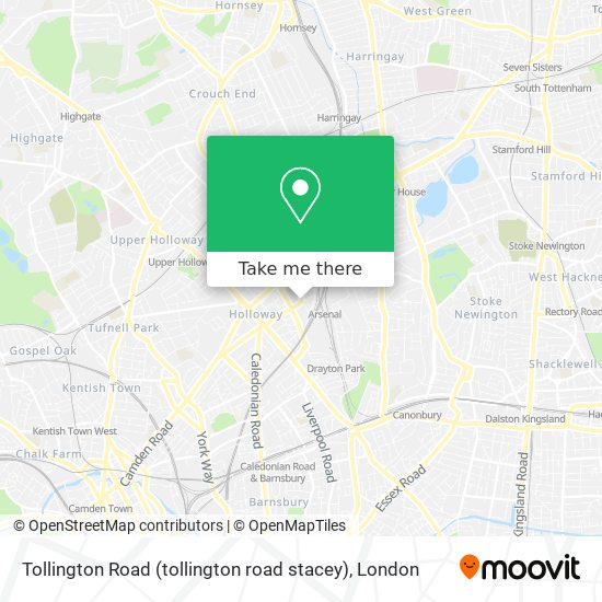 Tollington Road (tollington road stacey) map