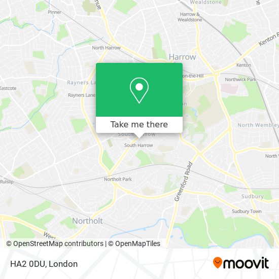 HA2 0DU map