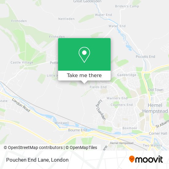 Pouchen End Lane map