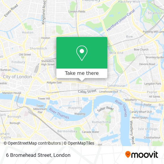 6 Bromehead Street map