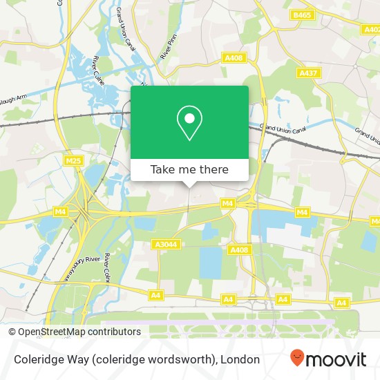 Coleridge Way (coleridge wordsworth), West Drayton West Drayton map