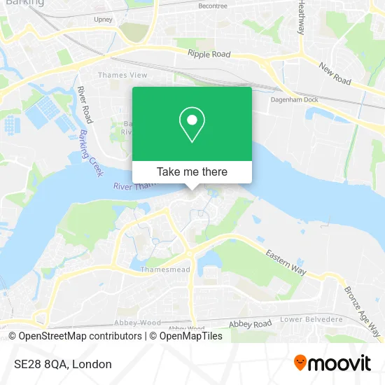 SE28 8QA map