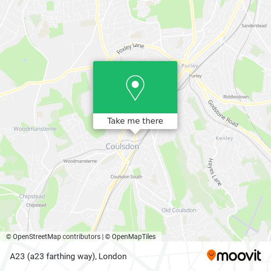 A23 (a23 farthing way) map