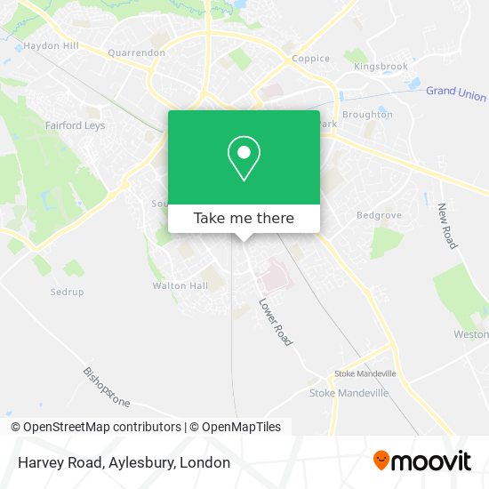 Harvey Road, Aylesbury map