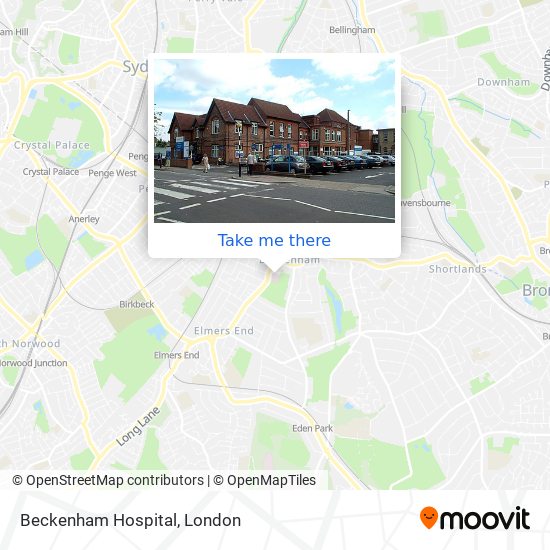 Beckenham Hospital map