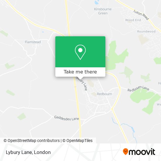 Lybury Lane map