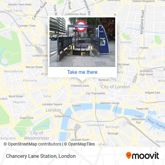 Chancery Lane Station map