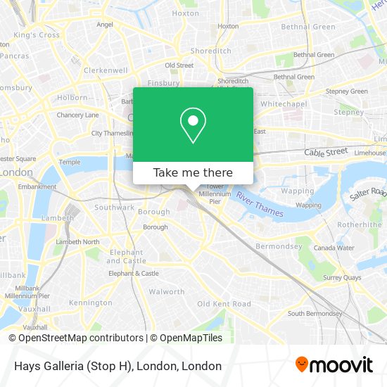 Hays Galleria (Stop H), London map