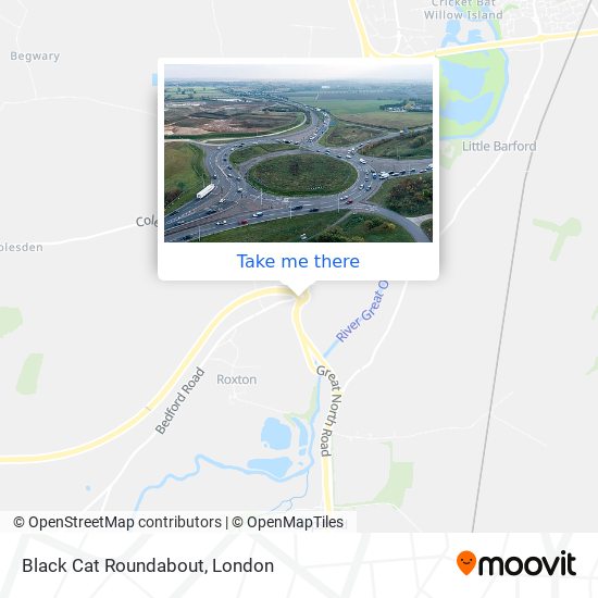 Black Cat Roundabout map