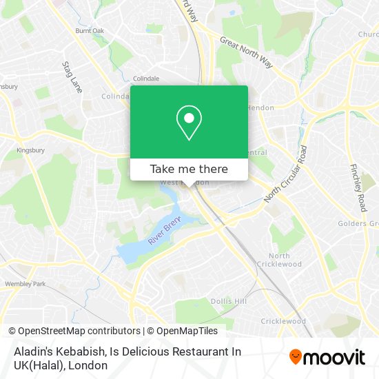 Aladin's Kebabish, Is Delicious Restaurant In UK(Halal) map