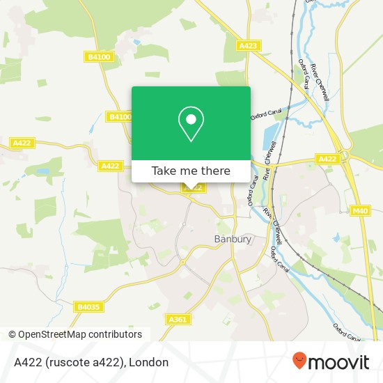 A422 (ruscote a422), Banbury Banbury map
