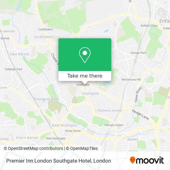 Premier Inn London Southgate Hotel map