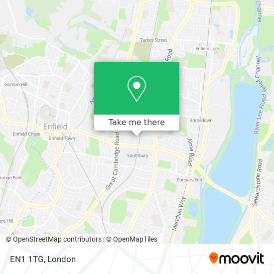EN1 1TG map