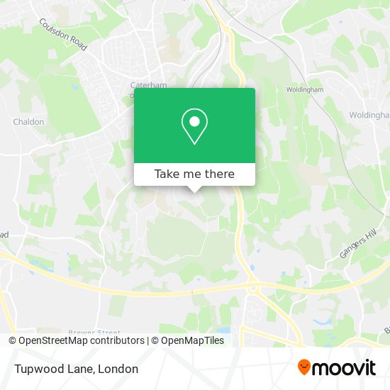 Tupwood Lane map