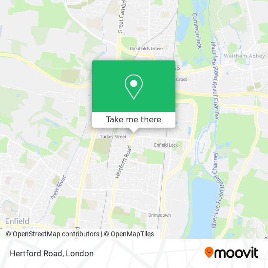 Hertford Road map