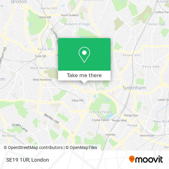 SE19 1UR map