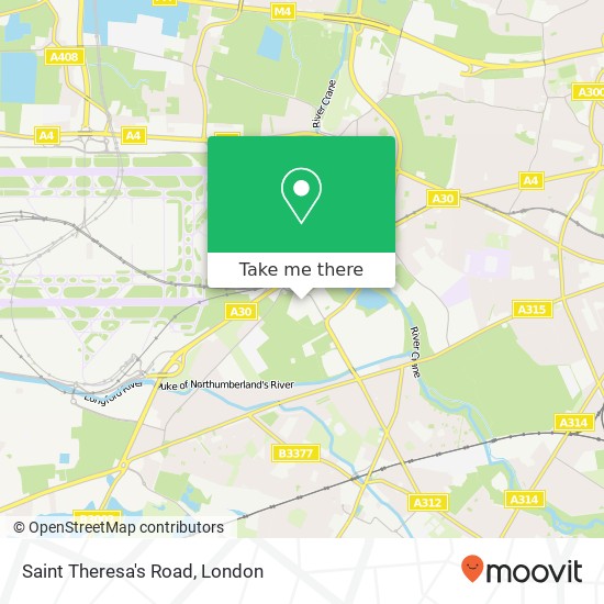 Saint Theresa's Road, St Theresa's Rd, Feltham TW14 0NW, UK map