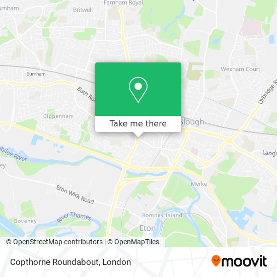 Copthorne Roundabout map