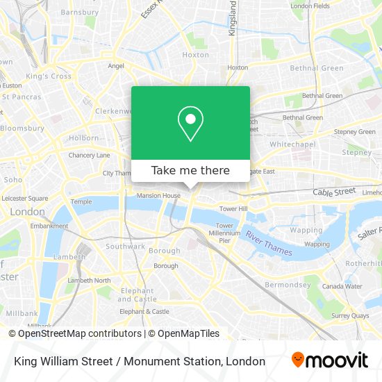 King William Street / Monument Station map