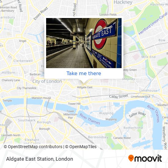 Aldgate East Station map