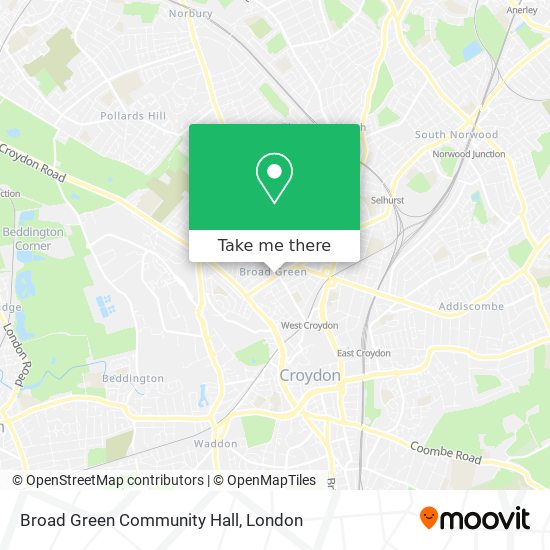 Broad Green Community Hall map