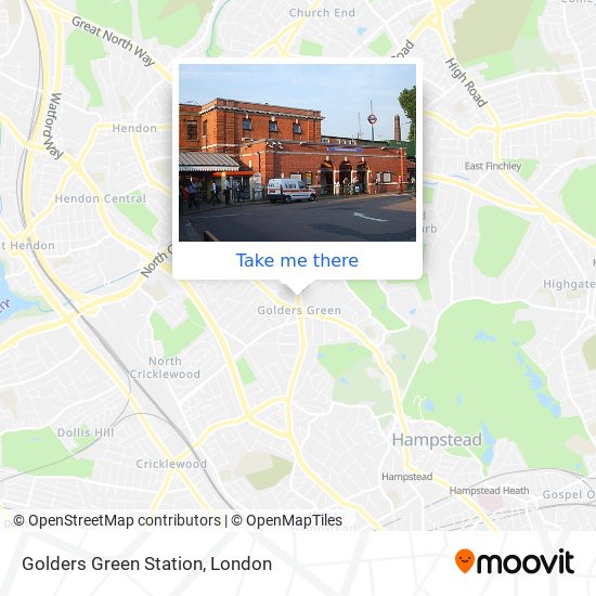 Golders Green Station map