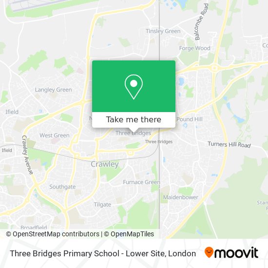 Three Bridges Primary School - Lower Site map