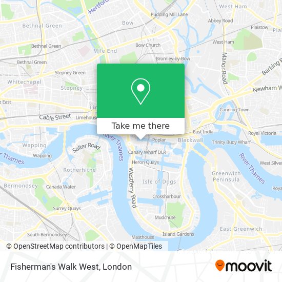 Fisherman's Walk West map
