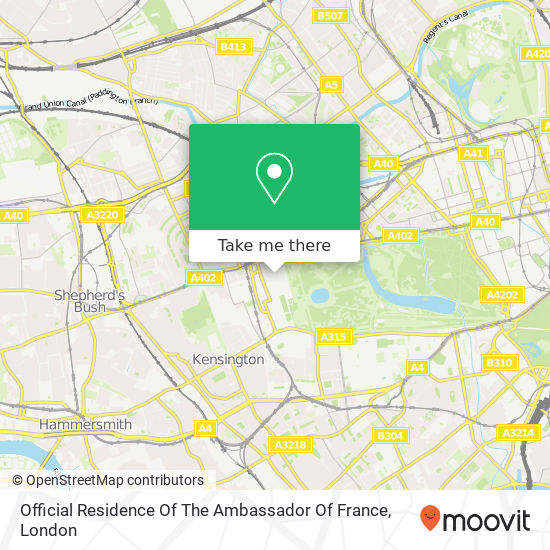 Official Residence Of The Ambassador Of France map