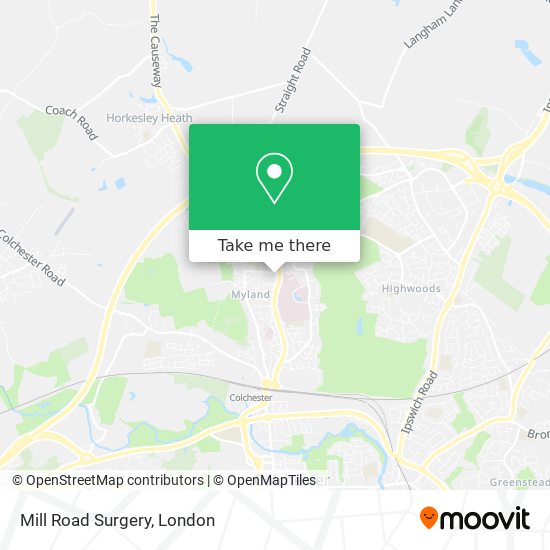 Mill Road Surgery map