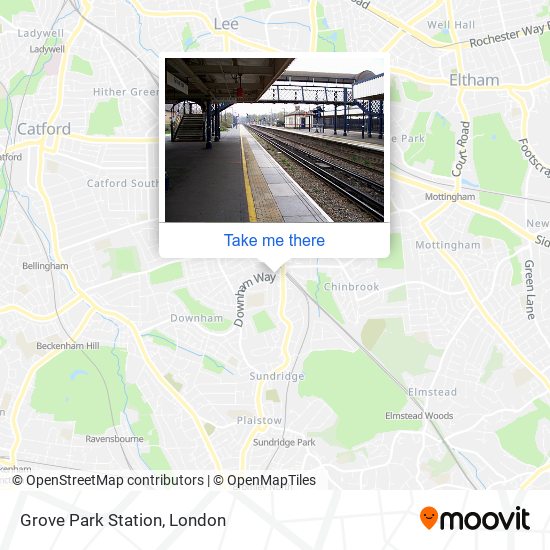 Grove Park Station map