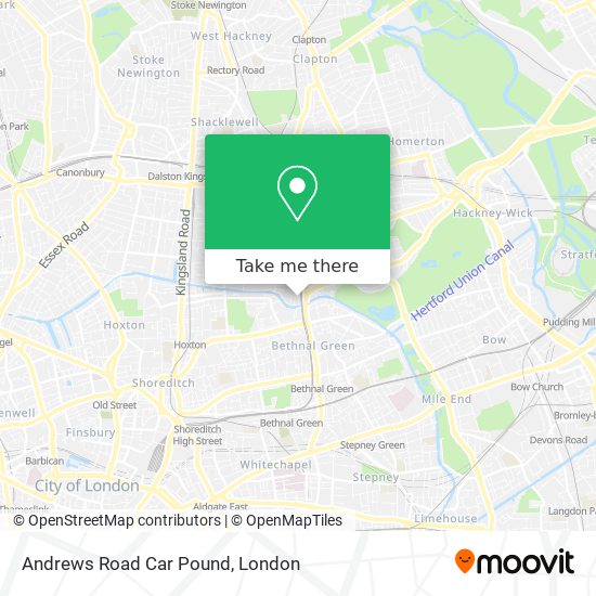 Andrews Road Car Pound map