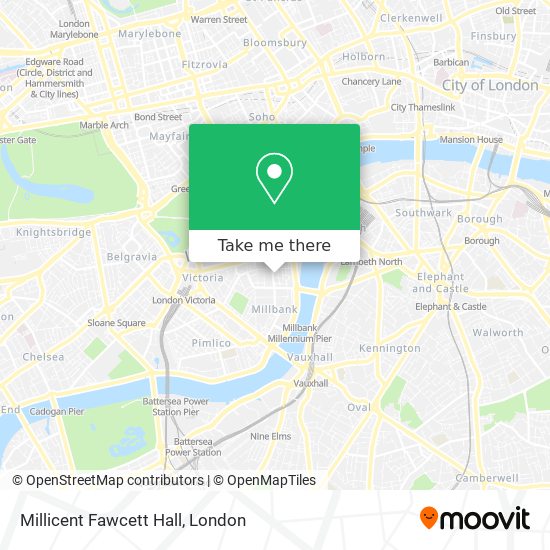 Millicent Fawcett Hall map