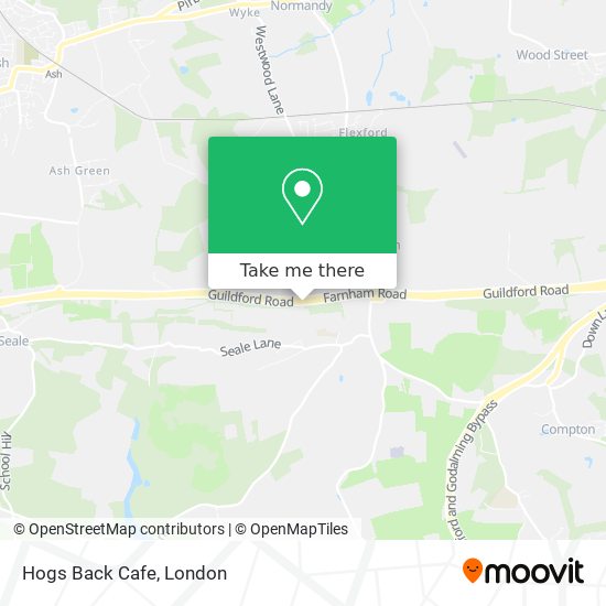 Hogs Back Cafe map