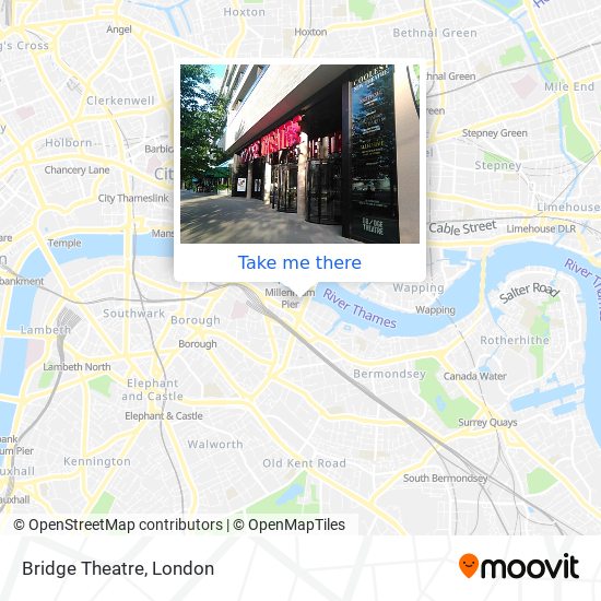 Bridge Theatre map