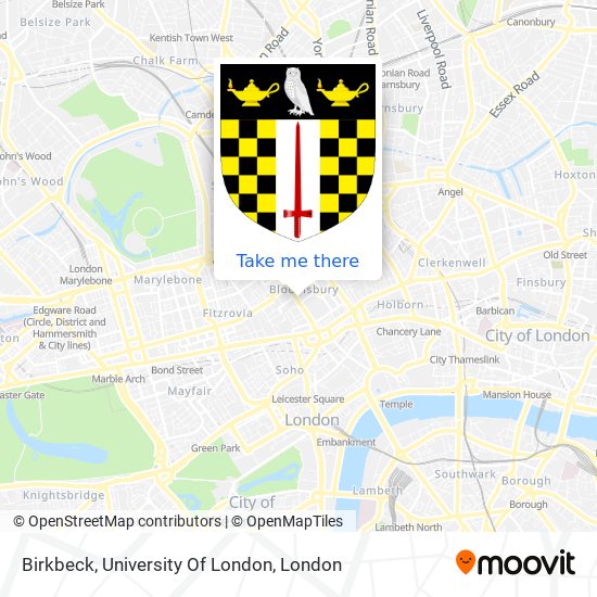 Birkbeck, University Of London map
