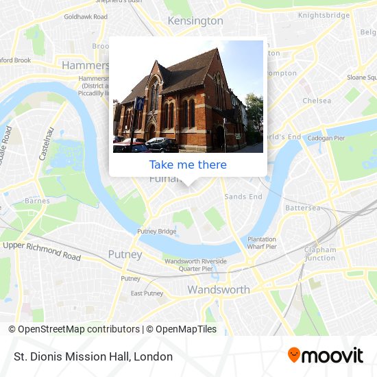 St. Dionis Mission Hall map