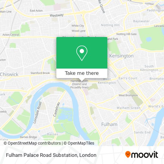 Fulham Palace Road Substation map