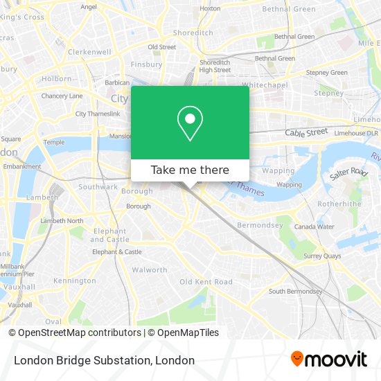 London Bridge Substation map