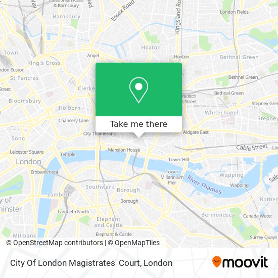 City Of London Magistrates' Court map