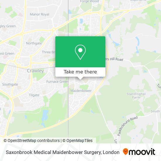 Saxonbrook Medical Maidenbower Surgery map