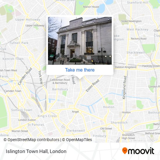 Islington Town Hall map