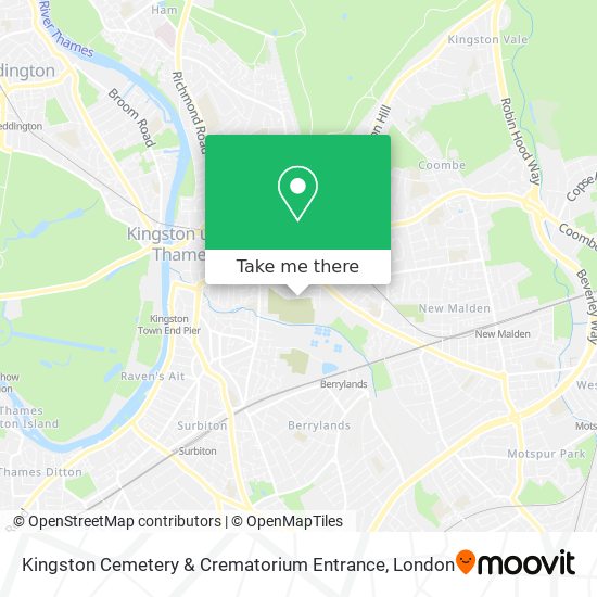 Kingston Cemetery & Crematorium Entrance map