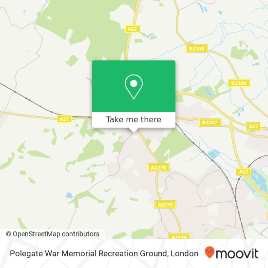 Polegate War Memorial Recreation Ground map