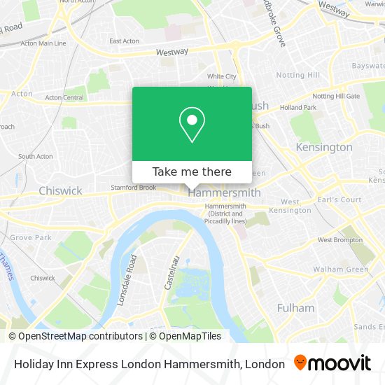 Holiday Inn Express London Hammersmith map