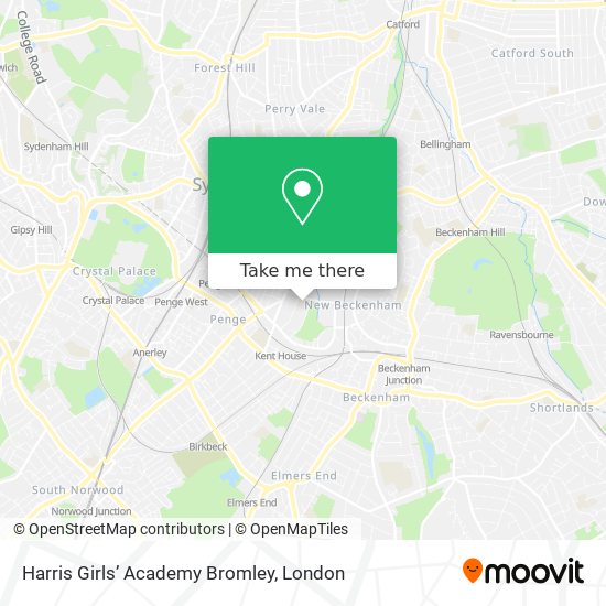 Harris Girls’ Academy Bromley map
