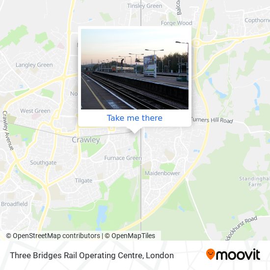 Three Bridges Rail Operating Centre map