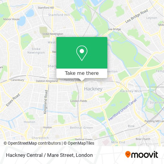 Hackney Central / Mare Street map