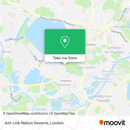 How to Get to Ash Link Nature Reserve in Shepperton by Bus, Train or Tube?