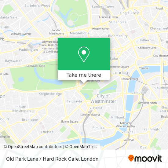 Old Park Lane / Hard Rock Cafe map
